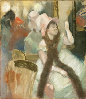 Portrait after a Costume Ball (Portrait of Madame Dietz-Monnin), 1879. Creator: Edgar Degas.