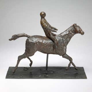 Horse with Jockey; Horse Galloping, Turning Head to the Right, Feet Not Touching the Ground... Creator: Edgar Degas.