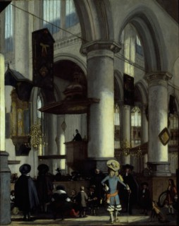 Interior of the Oude Kerk, Delft, c. 1680. Creator: Emanuel de Witte.