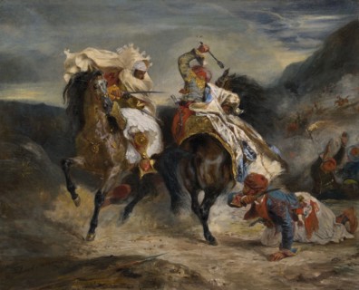 The Combat of the Giaour and Hassan, 1826. Creator: Eugene Delacroix.