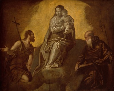 Virgin and Child with Saints John the Baptist and Anthony Abbot, 1575/1625. Creator: Unknown.