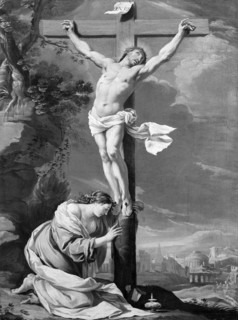 Christ on the Cross with Mary Magdalene, 1640/50. Creator: Simon Vouet.