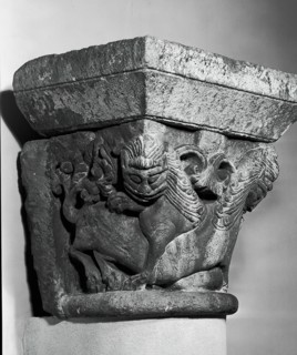 Capital with Lions, 1100/1150. Creator: Unknown.