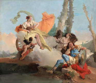 Armida Encounters the Sleeping Rinaldo, 1742/45. Creator: Giovanni Battista Tiepolo.