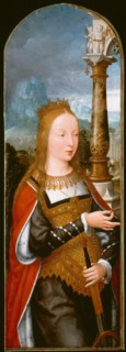 Saint Catherine, c. 1520. Creator: Jean Bellegambe.