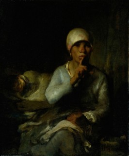 Woman and Child (Silence), 1855/60. Creator: Jean Francois Millet.