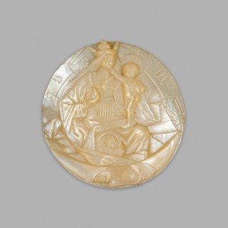 Cover of a Reliquary Container with the Virgin and Child on the Crescent Moon, about 1480. Creator: Unknown.