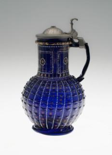 Covered Jug, Bohemia, 1581. Creator: Bohemia Glass.
