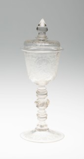Goblet with Cover, Bohemia, c. 1690. Creator: Bohemia Glass.