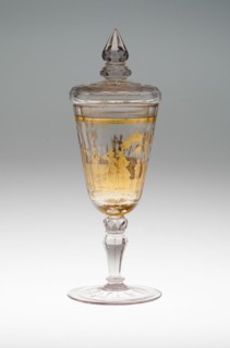Wine Glass and Cover, Bohemia, c. 1730. Creator: Bohemia Glass.