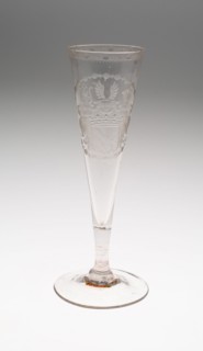 Champagne Glass, Bohemia, c. 1800. Creator: Bohemia Glass.