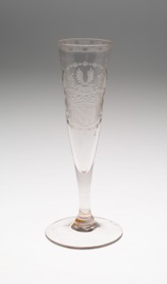 Champagne Glass, Bohemia, c. 1800. Creator: Bohemia Glass.