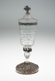 Covered Goblet, Bohemia, c. 1700. Creator: Bohemia Glass.
