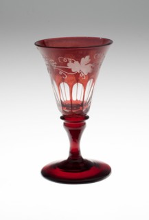Wine Glass, Bohemia, Mid to late 19th century. Creator: Bohemia Glass.