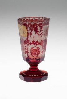 Wine Glass, Bohemia, c. 1850/80. Creator: Bohemia Glass.