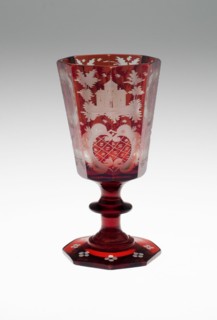 Wine Glass, Bohemia, c. 1850/80. Creator: Bohemia Glass.