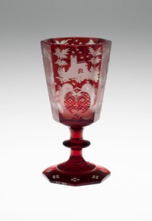 Wine Glass, Bohemia, c. 1850/80. Creator: Bohemia Glass.