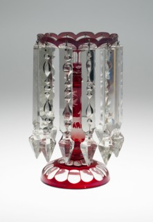 Candelabra, Bohemia, c. 1840/50. Creator: Bohemia Glass.