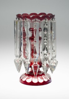 Candelabra, Bohemia, c. 1840/50. Creator: Bohemia Glass.