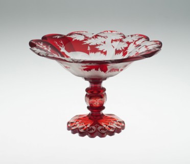 Compote, Bohemia, c. 1850. Creator: Bohemia Glass.