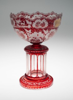 Centerpiece, Bohemia, c. 1840/50. Creator: Bohemia Glass.