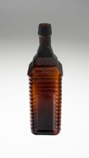 Bottle, Bohemia, c. 1840/50. Creator: Bohemia Glass.