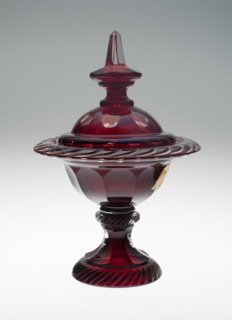 Compote, , c. 1850/70. Creator: Bohemia Glass.