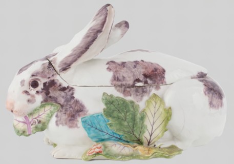 Tureen in the form of a Rabbit, Chelsea, 1755/56. Creator: Chelsea Porcelain Manufactory.