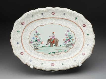 Platter, Jingdezhen, c. 1800. Creator: Jingdezhen Porcelain.