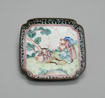 Tray, China, 1730/70. Creator: Jingdezhen Porcelain.