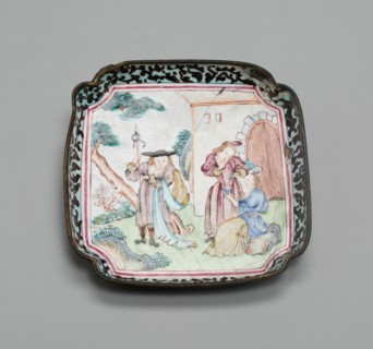 Tray, China, 1730/70. Creator: Jingdezhen Porcelain.