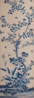Wallpaper Panel with Birds and Flowering Trees, China, Late 18th/early 19th century. Creator: Unknown.