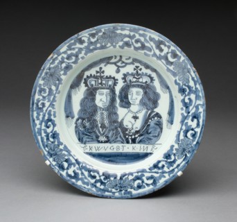 Plate, Delft, c. 1700. Creator: Delftware.