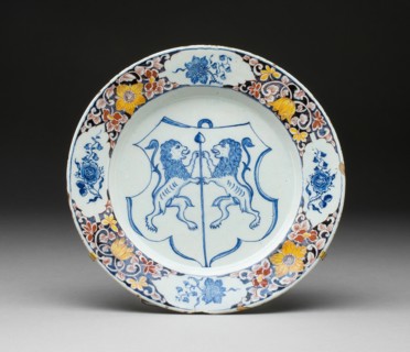 Plate, Delft, c. 1725/40. Creator: Delftware.