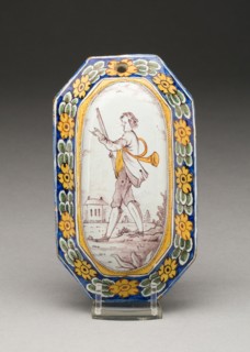Brush Back, Delft, Mid 18th century. Creator: Delftware.