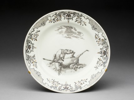 Plate, Vienna, c. 1735. Creator: Du Paquier Porcelain Manufactory.