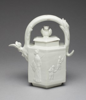 Teapot, Vienna, c. 1720. Creator: Du Paquier Porcelain Manufactory.