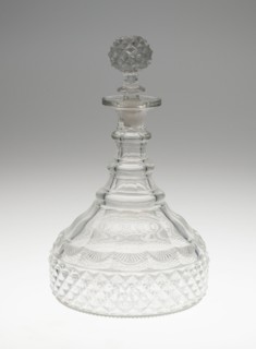 Decanter with Stopper, England, c. 1800. Creator: Unknown.