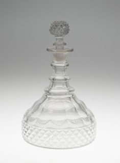 Decanter with Stopper, England, c. 1800. Creator: Unknown.