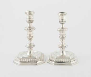 Pair of Candlesticks, England, 1691/92. Creator: Unknown.