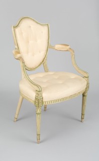 Armchair (one of a pair), England, c. 1770/80. Creator: Unknown.