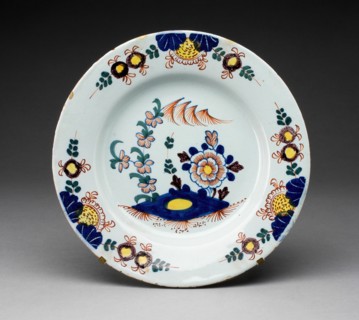 Plate, Lambeth, c. 1750. Creator: Unknown.
