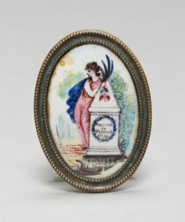 Cloak Pin (Knob or Tieback), South Staffordshire, c. 1775. Creator: Staffordshire Potteries.