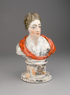 Bust of a Man, Staffordshire, 1810/20. Creator: Staffordshire Potteries.