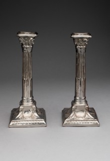 Candlestick (one of a pair), Staffordshire, 1810/20. Creator: Staffordshire Potteries.