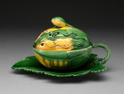 Melon Tureen, Staffordshire, 1760/70. Creator: Staffordshire Potteries.