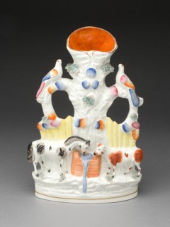 Flower Holder, Staffordshire, c. 1830. Creator: Staffordshire Potteries.