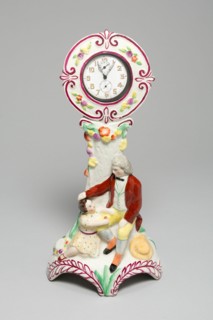 Watch and Stand, Staffordshire, c. 1830. Creator: Staffordshire Potteries.