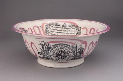 Basin, Staffordshire, 1820/50. Creator: Staffordshire Potteries.