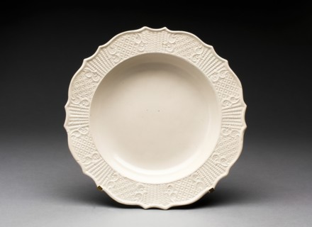 Soup Plate, Staffordshire, 1750/59. Creator: Staffordshire Potteries.